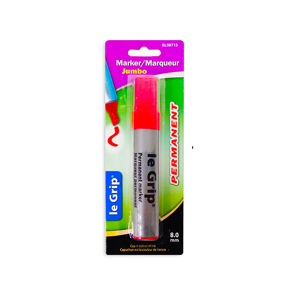 LE GRIP - RED PERMANENT JUMBO MARKER 8.0MM