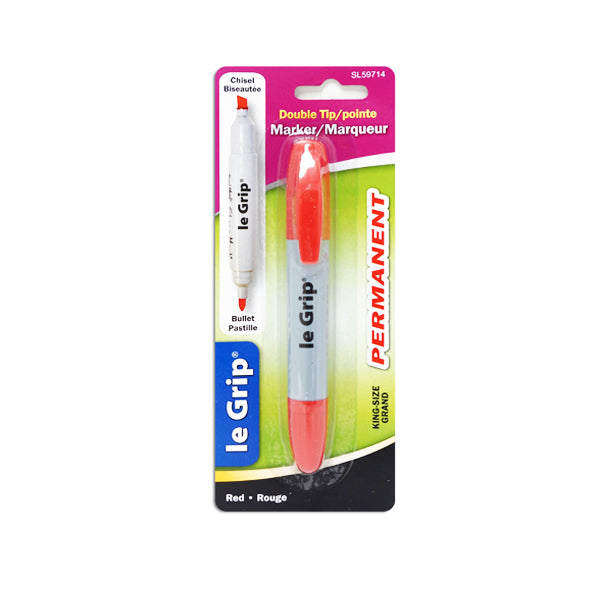 LE GRIP - DOUBLE SIDE PERMANENT MARKER RED EA