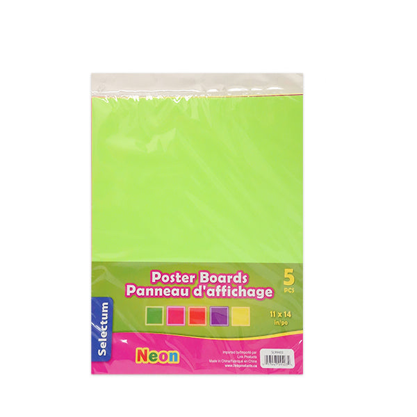 SELECTUM - 11X14" POSTER BOARDS NEON COLOURS 5PKG GREEN