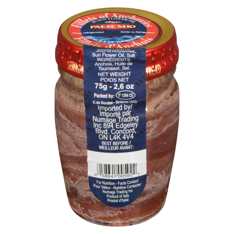 PAESEMIO - ANCHOVY FILLETS 75GR