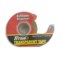 VLB - TRANSPARENT TAPE IN DISPENSER 18MMX33M EA