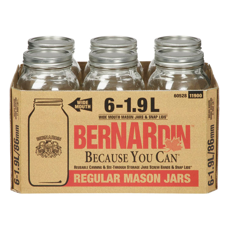 BERNARDIN - REGULAR MASON JARS 6x1.9 LT