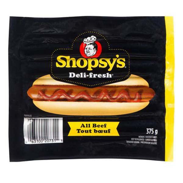 SHOPSYS - ALL BEEF WIENERS 375