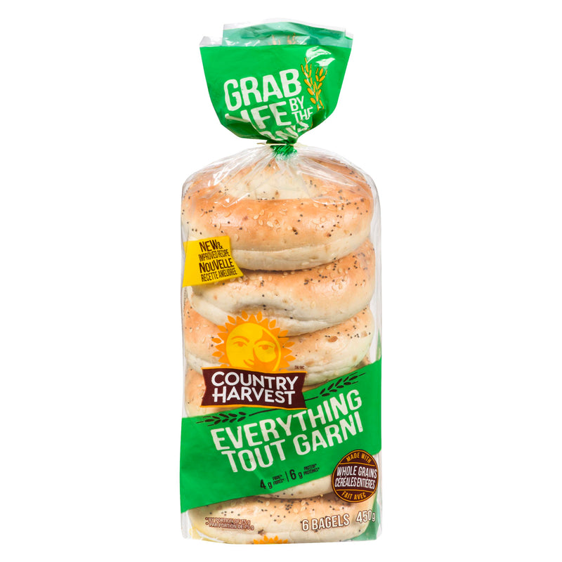 COUNTRY HARVEST - BAGEL EVERYTHING 450GR