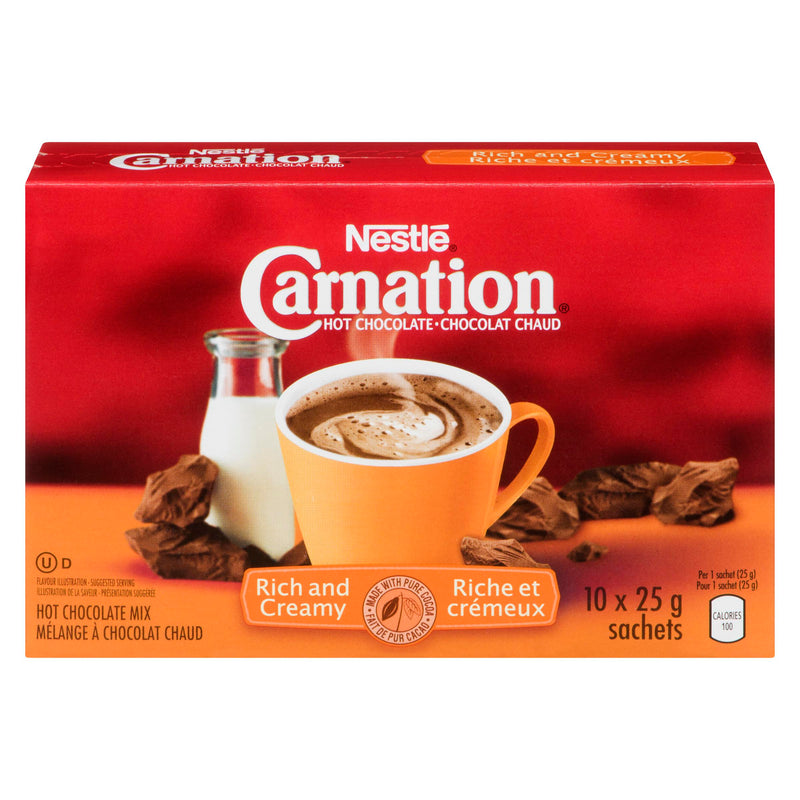 CARNATION - RICH & CREAMY HOT CHOCOLATE 10x25 GR