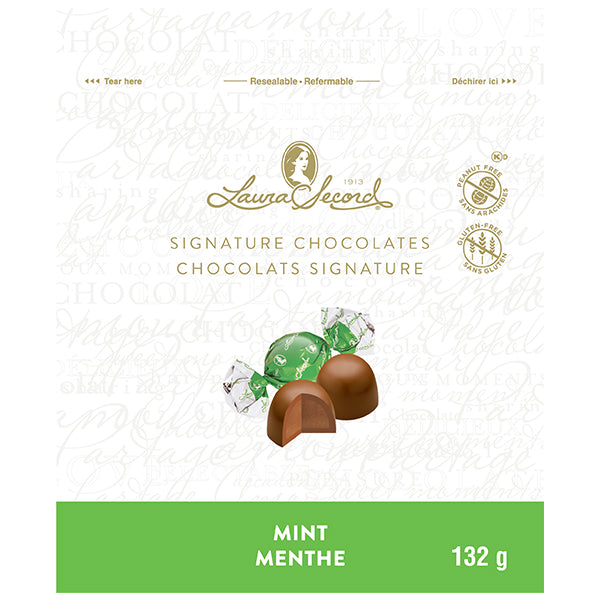 LAURA SECORD - TRUFFLES MINT CHOCOLATE SIGNATURE STAND-UP BAGS 132GR