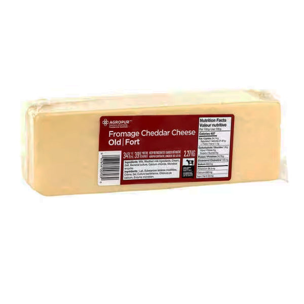 AGROPUR - OLD CHEDDAR CHEESE 34% 2.27KG