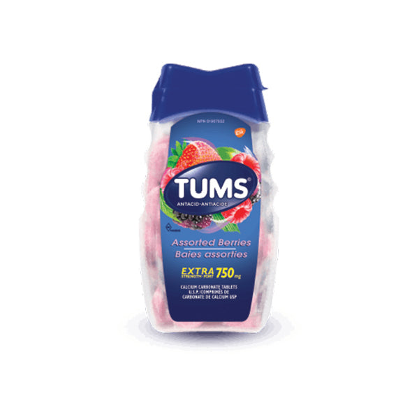 TUMS - EXTRA STRENGTH BERRIES CALCIUM CARBONATE TABLETS 100CT