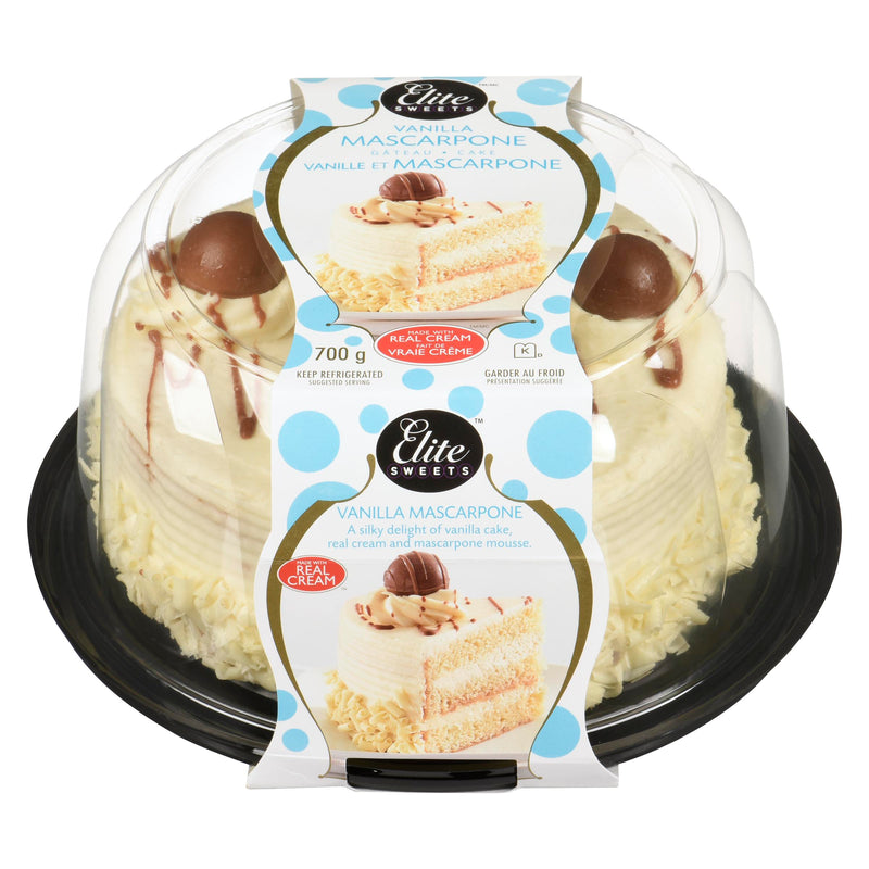 ELITE SWEET - 6 " VANILLA MASCARPONE DOME CAKE 1EA