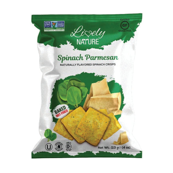 LIVELY NATURE - BAKED CHIPS SPINACH PARMESAN 113GR