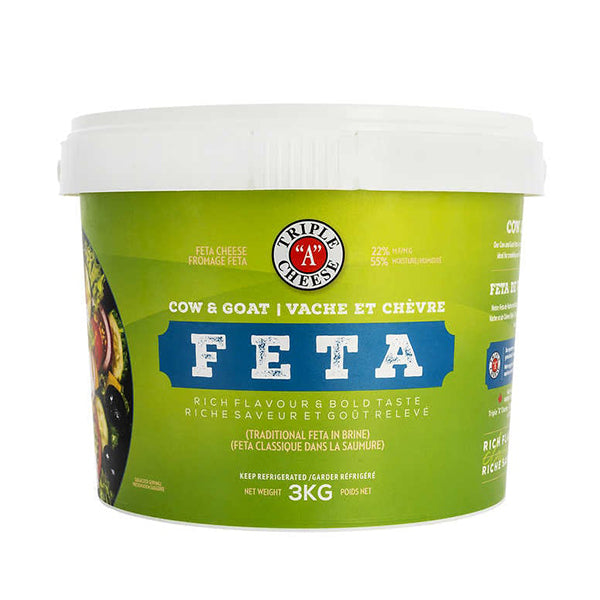 TRIPLE A CHEESE - COW AND GOAT FETA 3KG
