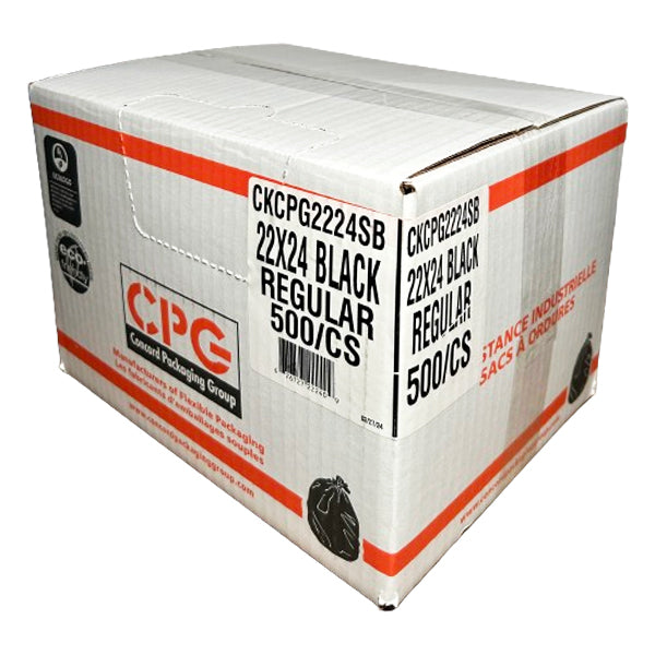 CPG - UTILITY BLACK GARBAGE BAGS 22X24 500PK
