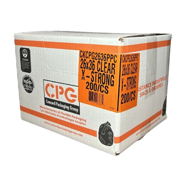 CPG - X-STRONG CLEAR GARBAGE BAGS 26X36 200PK