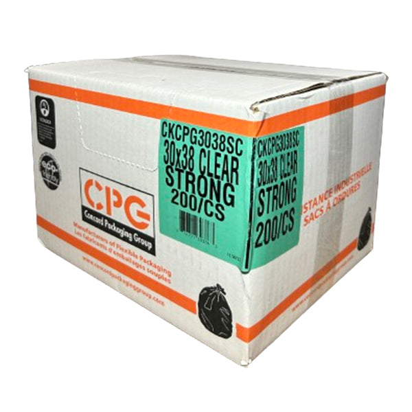 CPG - STRONG CLEAR GARBAGE BAGS 30X38 200PK