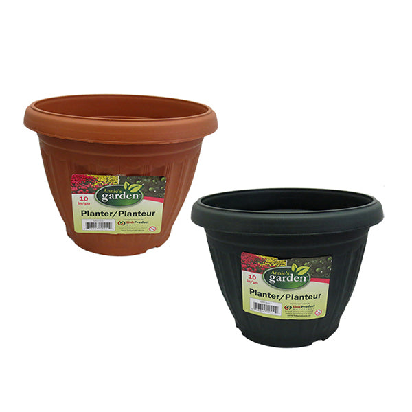 LINK - 10" PLASTIC ROUND PLANTER 1EA