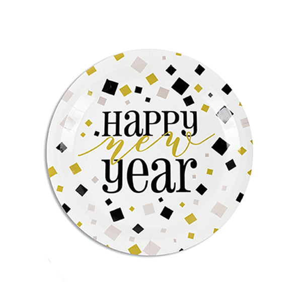 LINK - NEW YEAR ROUND PAPER PLATE  8CT 1EA