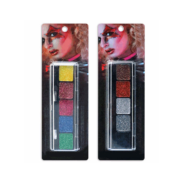 LINK - 5 COLOURS GLITTER MAKEUP TRAY W/APPLICATOR EA