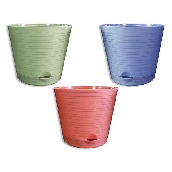 LINK - WAVY EMBOSSED PLASTIC PLANTER 1EA