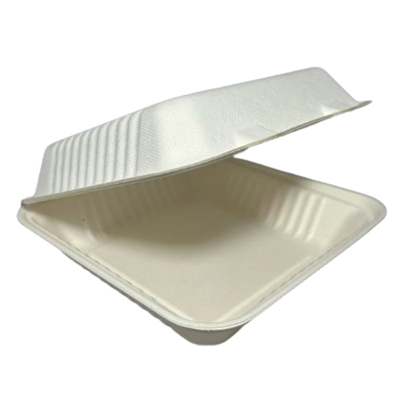 YES ECO - NEWWAVE 9in BAGASSE CLAMSHELL 50EA