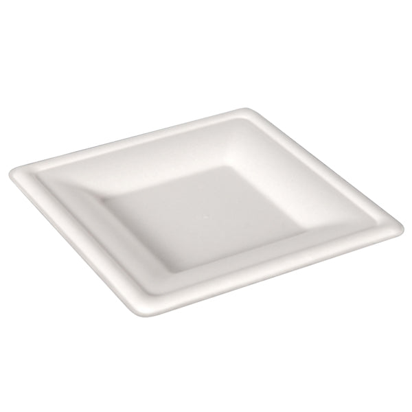 NEW WAVE - BAMBOO 8" BAGASSE SQUARE PLATES 50EA