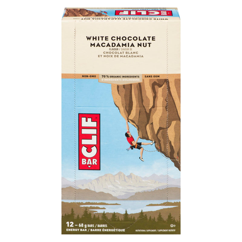 CLIF BAR - WHITE CHOC MACADAMIAN 12x68 GR