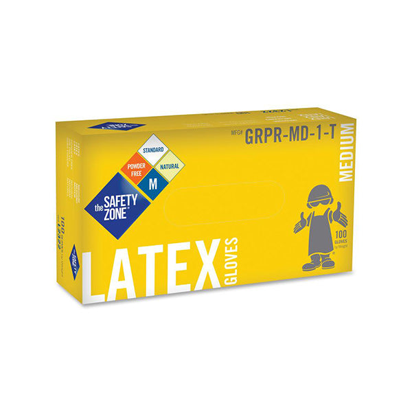 SAFETY ZONE - LATEX MEDIUM POWDER FREE 100EA