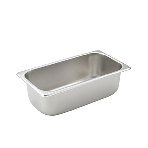 WINCO - STEAM TABLE PAN 1/3 SIZE 4IN DEEP EA