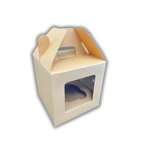 ROYAL - 4x4x4IN  CUP CAKE BOXES W/WINDOW & INSERT COMBO 50EA