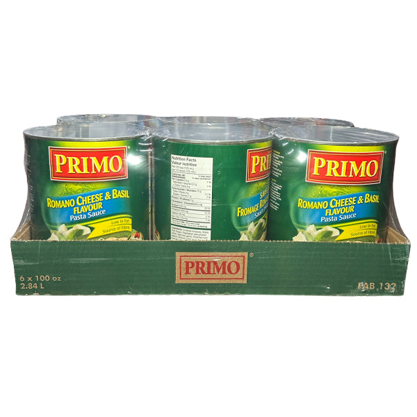 PRIMO - PASTA SAUCE ROMANO CHEESE & BASIL 6x2.84 LT