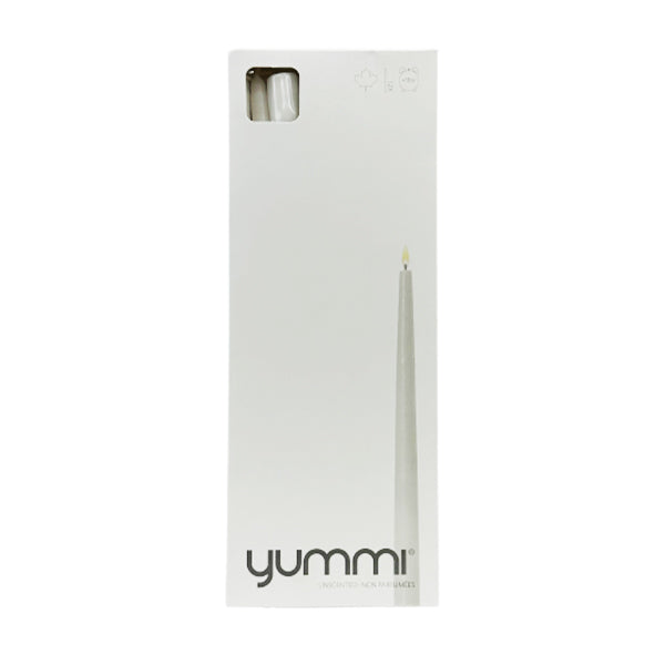 YUMMI - TAPER CANDLES 12IN WHITE 6x12 EA