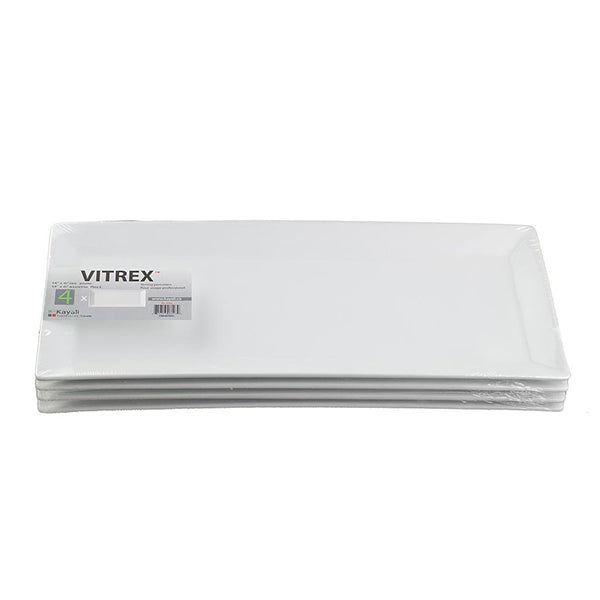 VITREX - 14X6IN RECTANGULAR PLATE 12EA