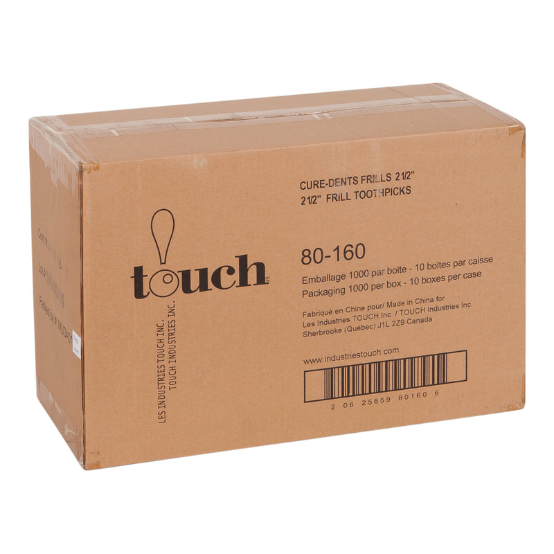 TOUCH - 2.5in FRILLED TOOTHPICKS 10x1000EA
