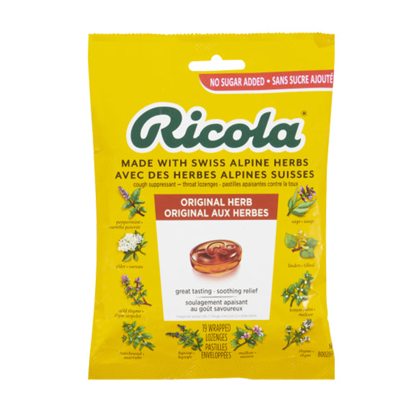 RICOLA - NO SUGAR ORIGINAL HERB BAG 8x75 GR