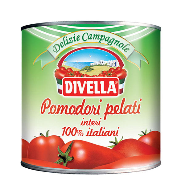 DIVELLA - ITALIAN PEELED TOMATOS 100OZ